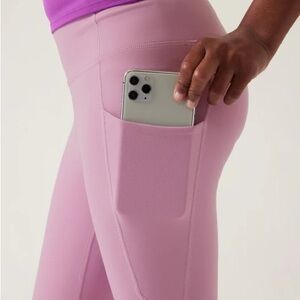 Athleta Girl High Rise Pink Leggings